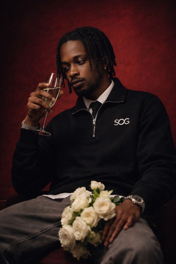 Son of God editorial — model in SOG quarter-zip
